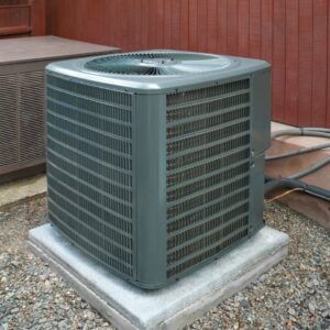 air conditioning system sitting outside of a house