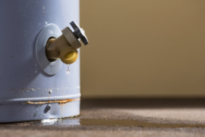 dripping water on the outside of a tank water heater