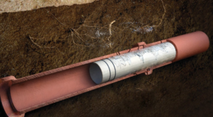 Graphic of trenchless pipe repair